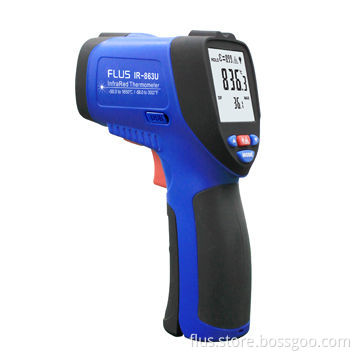 Non-contact Infrared Thermometer, 50:1, Adjustable Emissivity